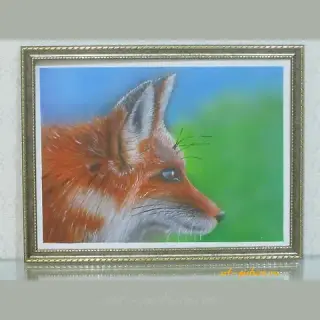 "Fox airbrush, paper"