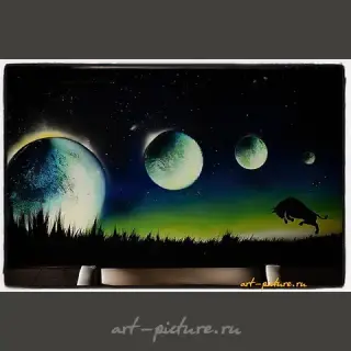 Телец spray paint art