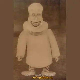 Белый клоун бумага,карандаш