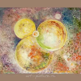 The translation of "Начало масло, холст" into English is "Beginning oil, canvas."