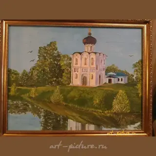 Покрова масло, холст на картоне