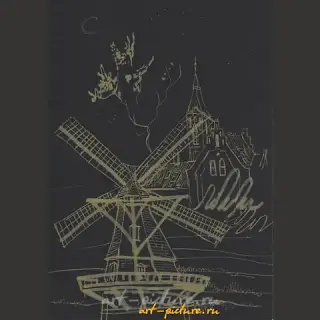 ДАНИЯ В ЗОЛОТЕ НА ЧЁРНОМ (DENMARK IN BLACK AND GOLD) ЗОЛОТЫЕ ЧЕРНИЛА, ТОНИРОВАННАЯ БУМАГА (GOLDEN INK, PAPER )
