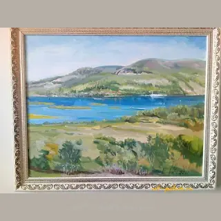 Волжский пейзаж,Царевщина-Соколиная гора Холст,масло