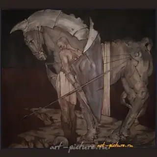 "Воин" масло, холст 