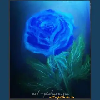 The translation of the text is "Mystical rose dry pastel, paper."