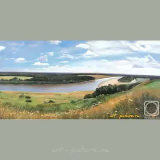 Русские просторы Масло,холст