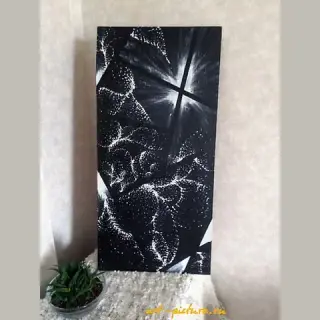 Крест акрил, дерево