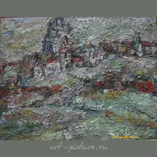 Смоленск, ул. Благовещенская. Картон, масло. 40 х 50 см