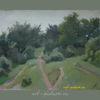 Горные тропинки. Холст, масло. 52 х 65 см