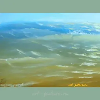 Блики на воде масло, холст