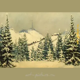 Зима.Нязепетровск. холст,масло