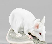 buy Art Nouveau Animal Figure "Mouse on Rock Pedestal"