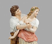 buy Meissen Figurine Group "Lovers" by Johann Christian Hirt