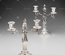 Статуэтка 法贝热蜡烛台 Faberge 银制 限量版