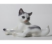 Статуэтка 瓷质猫咪雕像，Dahl-Jensen，20 世纪。