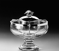 购买 鱼子酱罐，带银盖和框架 TAFELGERÄTE SILBER