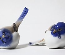 Статуэтка 乐观者与悲观者。 丹麦，哥本哈根，Bing ...