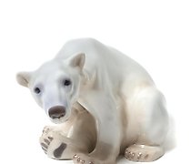 Статуэтка 坐着的北极白熊。丹麦，哥本哈根，Bing &amp;...