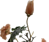 Статуэтка 珠宝作品《插花》由贵金属和宝石制作。作品作者...