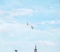 Статуэтка Рус. 布面油画。70 x 30 厘米。