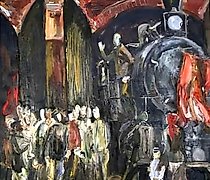 Статуэтка Митинг в депо. Картон, м…