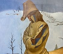 Статуэтка "山谷中的小屋"。维捷布斯克，1996年。油...