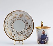 Статуэтка 带有德国军队图案的杯子和碟子