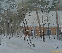 buy House in the Forest. Watercolor. 17 x 25 cm.