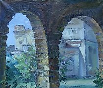 Статуэтка 萨基市。

画布，油画。

45 x 35厘...