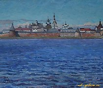 buy Solovki. Cardboard, oil. 49 x 35 cm