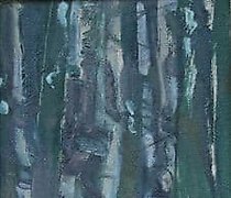 Статуэтка 等待。纸板，油画。38 x 19 厘米