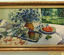 Статуэтка "Cornflowers on canvas, …