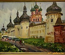 购买 Ростов Великий холст, масло 可以翻译为：

罗斯托夫-维利基 布面油画