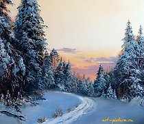 Статуэтка "Winter coniferous fores…
