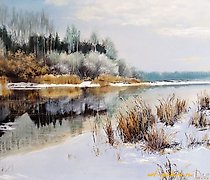 Статуэтка 三月 油画，画布