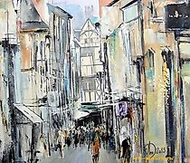 Статуэтка 城市布尔日（法国）丙烯，画布