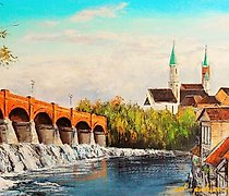 Статуэтка Г.Кульдига 油画，画布