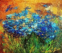 Статуэтка 蜀葵油，画布