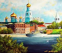 Статуэтка 克里姆林宫景观 油画，画布