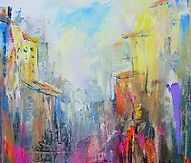 Статуэтка 湿润的丙烯大道，画布