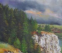 Статуэтка 山景 油画 布面