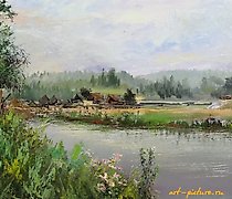 Статуэтка 河流达尔雅 油画，画布