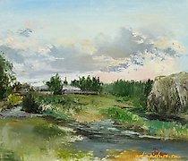 Статуэтка 河流达里亚 油画，画布