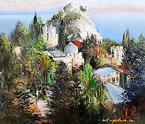 Статуэтка Симеиз масло, холст tr...