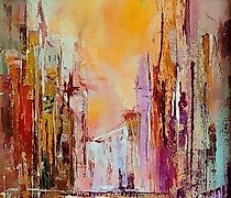 Статуэтка 威尼斯的水道 油画，画布