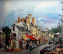 Статуэтка 城市维耶尔宗（法国）丙烯，画布