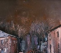 Статуэтка 夜晚城市 油画，画布