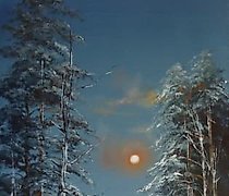 Статуэтка 夜林 油画，画布