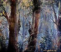 Статуэтка "Purple forest oil, canv…