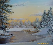 Статуэтка The frozen river, oil, c…